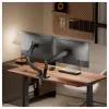 Equip Dual Monitor Desk Mount for 17-32 inch Screens, 360° Rotation, Gas Spring, 9 kg Capacity, Black