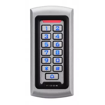 VIDOS ZS42 Combination Padlock - 4-Dial Resettable, Zinc Alloy Body, Hardened Steel Shackle, Weather & Corrosion Resistant, Metallic Grey