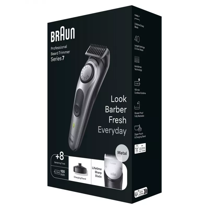 Braun BT7420 Beard Trimmer - All-In-One Trimmer - Black/Grey