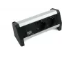 Bachmann DESK Desk Power Strip 2-Way, Colour: Inox, with Device Lead, Input: 0.2 m with GST18, incl. Mounting Bracket, 1.0 m Separate Device Lead GST18/Schuko (9.020.095)