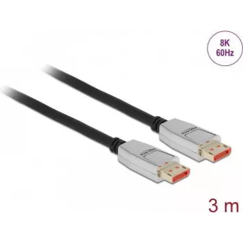 Delock DisplayPort Cable 8K 60Hz 3m DisplayPort 1.4 Male to Male Black (87042)