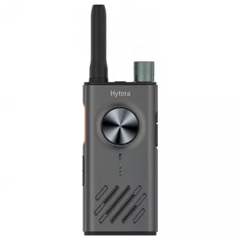 Hytera S1 HYT-S31 B1 0.5W UHF 446MHz PMR446 Two-Way Radio with Removable Li-Polymer 2200mAh Battery, Dual PTT Button, Belt Clip, 3.5mm Audio Jack, 5.4cm Antenna - Grey
