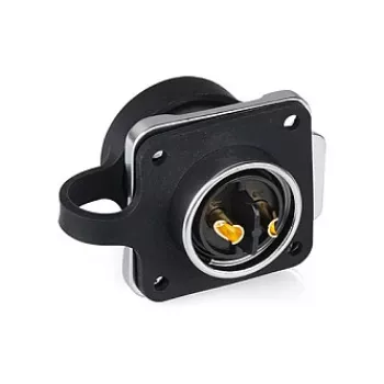 Good Connections Industrial Power Connector S1 - 2-Pin Straight Male - Metal Housing - Gold Plated Contacts - IP67 - M20