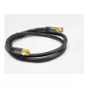 Good Connections SmartFLEX SAT Antenna Cable, IEC/Coax Angled Plug to Jack, Gold-Plated, Quad-Shielded, 120 dB, Black, 1.5 m (GC-M2072)