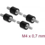 Delock Vibration Damper M4 x 0.7 mm D 10 x H 10 mm with 2 x External Thread 4 Pieces Black (60798)