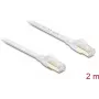 Delock RJ45 Flat Patch Cable Cat.8.1 U/FTP up to 40 Gbps 2 m White (81026)