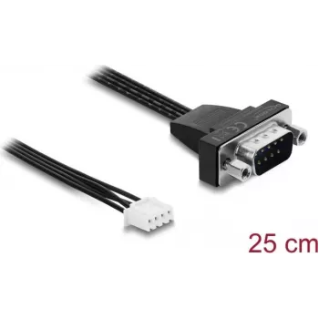 Delock Serial Connection Cable RS-232 D-Sub 9 Pin Male to JST XH 4 Pin Female 25 cm (91277)