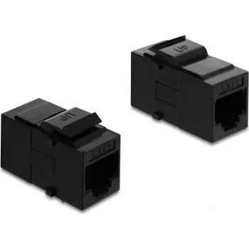 Delock Keystone Module Coupler RJ14 Female to RJ14 Female Cat.3 Plastic Black (91377)