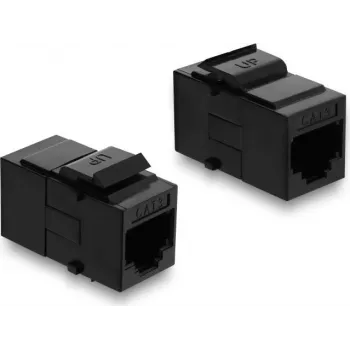 Delock Keystone Module Coupler RJ12 Female to RJ12 Female Cat.3 Plastic Black (91378)