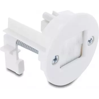 Delock Cable Grommet with Brush for Wall Mount / Table Mount White (91382)