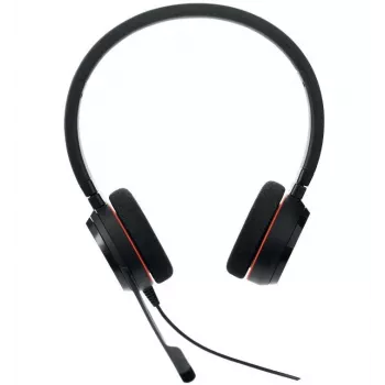 Jabra Evolve 20 MS Stereo USB-C On-Ear Headset with Noise-Cancelling Microphone, Black