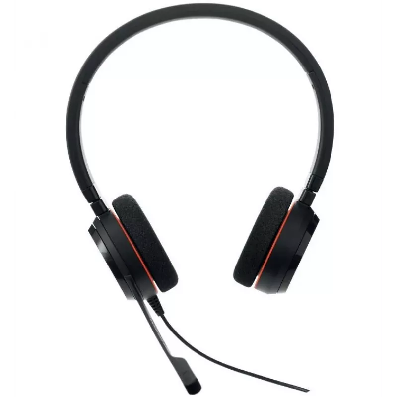 Jabra Evolve 20 MS Stereo USB-C On-Ear Headset with Noise-Cancelling Microphone, Black