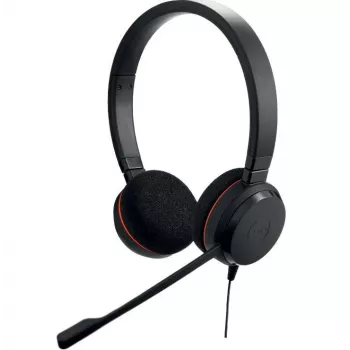 Jabra Evolve 20 MS Stereo USB-C On-Ear Headset with Noise-Cancelling Microphone, Black