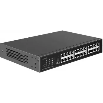 LogiLink 19-Inch Network Switch 24 Ports Gigabit Unmanaged Black