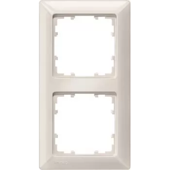 Siemens DELTA miro 2-Gang Cover Frame Titanium White Plastic 151x80 mm