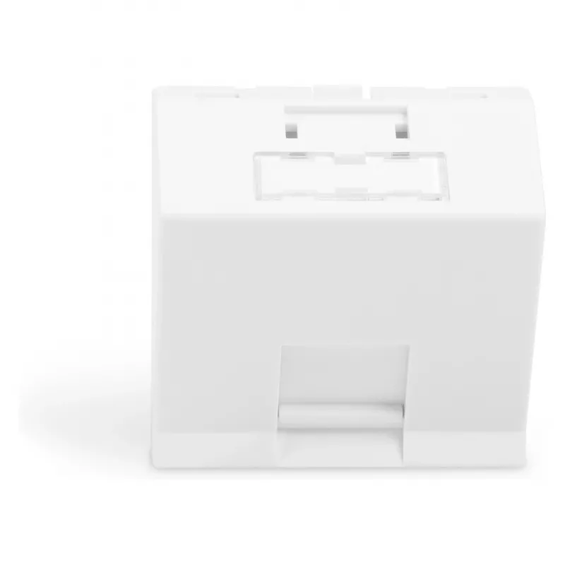 DIGITUS Keystone Module Holder, 1-Port, 45x45mm, Pure White (RAL 9010) for DN-93802-5-SH