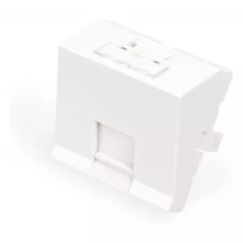 DIGITUS Keystone Module Holder, 1-Port, 45x45mm, Pure White (RAL 9010) for DN-93802-5-SH