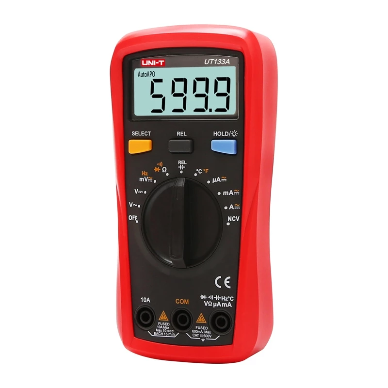 Uni-T UT133A Handheld Digital Multimeter 6000 Counts True RMS Auto Ranging