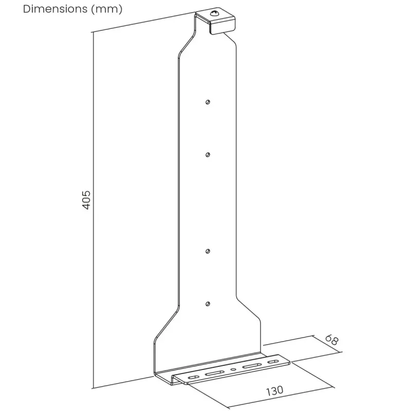 MACLEAN NanoRS RS180 Wall Mount for PlayStation 5, 10 kg Max, Black