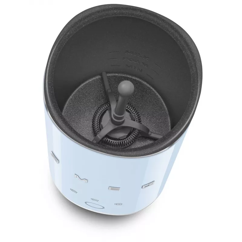 Smeg MFF02PBEU Milk Frother, 3 Functions, Non-Stick, 500W, Pastel Blue