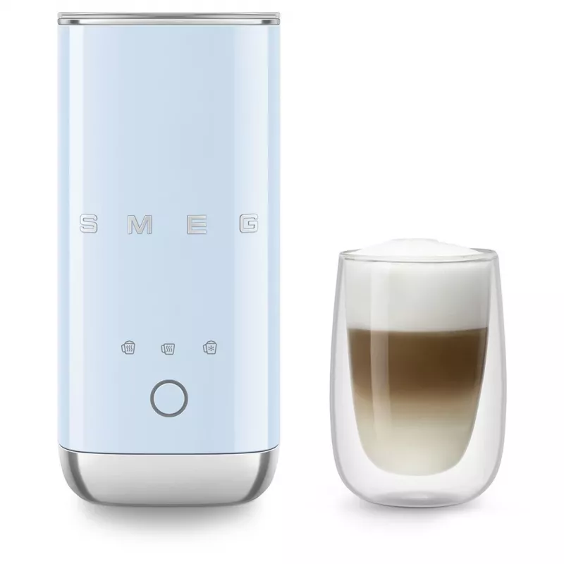 Smeg MFF02PBEU Milk Frother, 3 Functions, Non-Stick, 500W, Pastel Blue