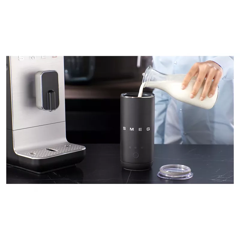 SMEG BCC11BLMEU Bean-to-Cup Coffee Machine with Steam Function, Matte Black