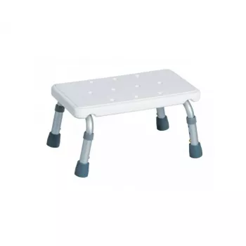 ANTAR Bath Step AT51128 - Non-Slip Shower Step, 100mm Height, White/Grey