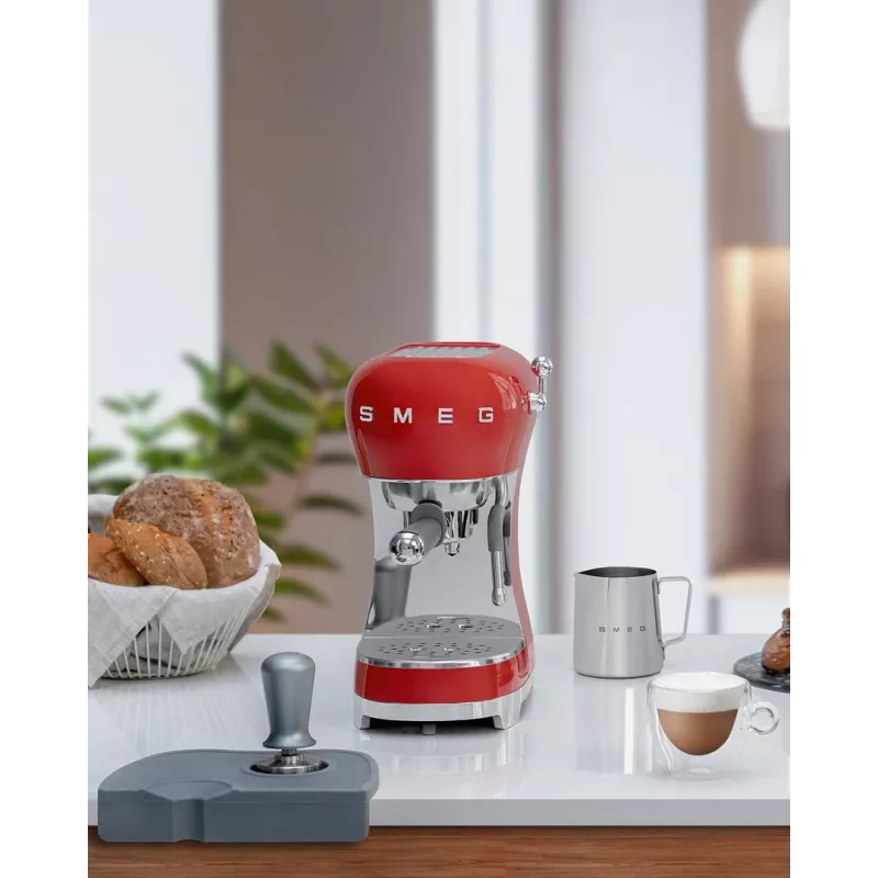 Smeg ECF02RDEU 50's Style Manual Espresso Machine 1.1 L Red