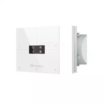 Grenton Smart Panel 4 Touch Fields OLED TF-Bus Display White Glass Front