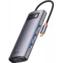 Baseus Metal Gleam Series 7-in-1 USB-C Hub, 3x USB 3.0, HDMI, USB-C PD, VGA, RJ45, Space Gray