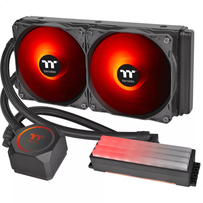Thermaltake Floe RC 240 All-in-One Liquid CPU Cooler with Integrated RAM Water Block, 240mm Radiator, 2x 120mm ARGB PWM Fans, Intel/AMD