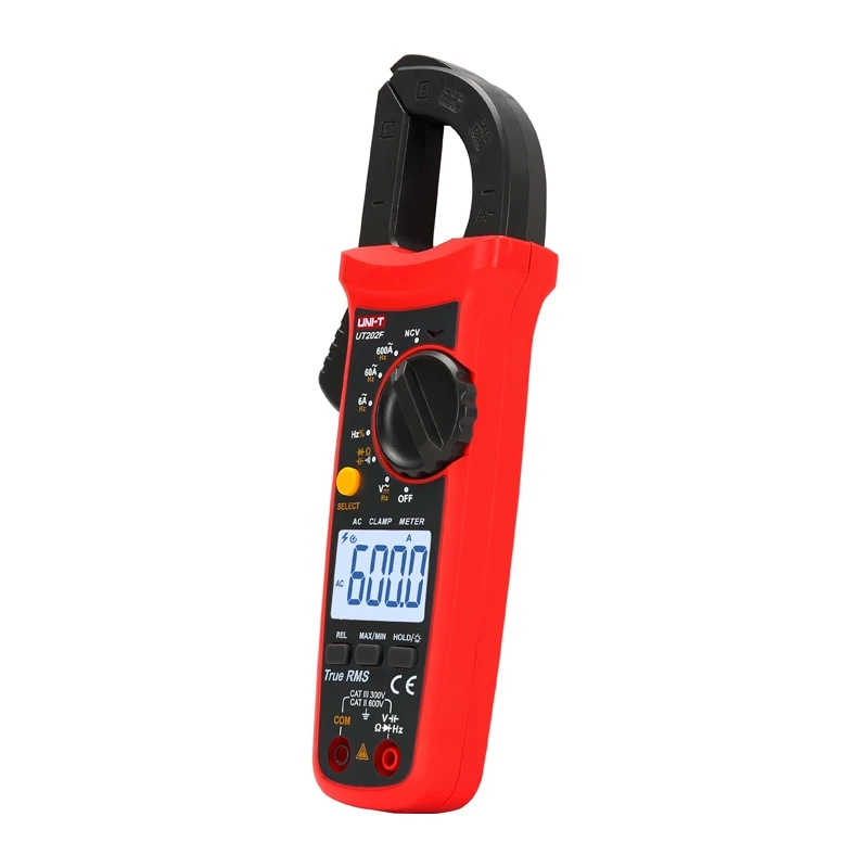 Uni-T UT202F Digital Clamp Meter 600A AC/DC True RMS NCV