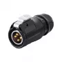 Good Connections Industrial Connector S1 - Power 4-Pin M20 Male Plug with Click-Lock, Solder Termination, IP65/66