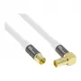 Good Connections SmartFLEX SAT Antenna Cable, IEC/Coax Angled Male to Female, Gold-Plated, Quadruple Shielded, 120 dB, White, 2 m (GC-M2063)