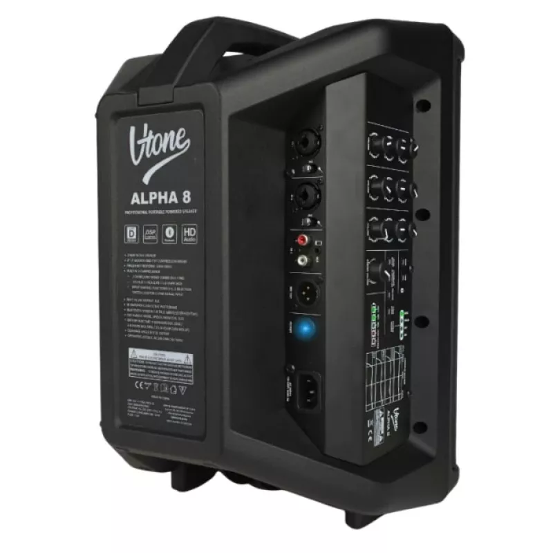 V-TONE ALPHA 8 Active Battery Column PA System with Built-in Mixer, 300W RMS, 8 inch Woofer, Bluetooth, USB/SD, Reverb