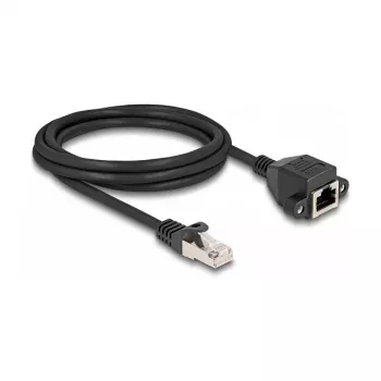 Delock RJ50 Extension Cable Male to Female S/FTP 2 m Black