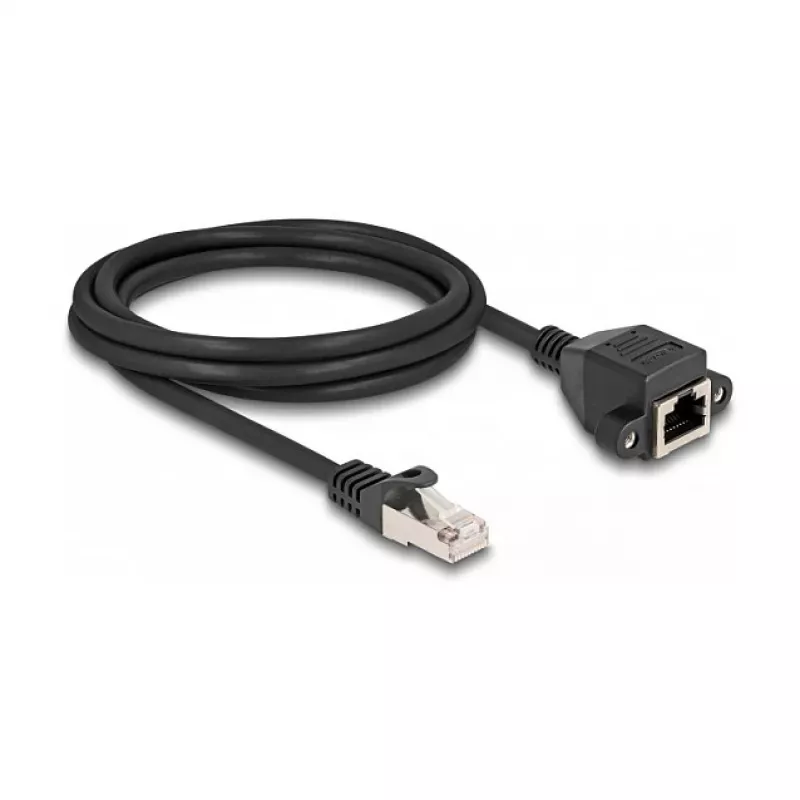 Delock RJ50 Extension Cable Male to Female S/FTP 2 m Black