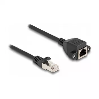 Delock RJ50 Extension Cable Male to Female S/FTP 2 m Black
