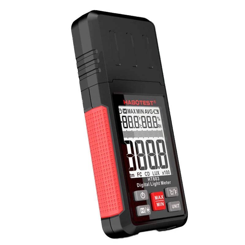 HABOTEST HT603 Digital Light Meter with Temperature and Humidity Measurement