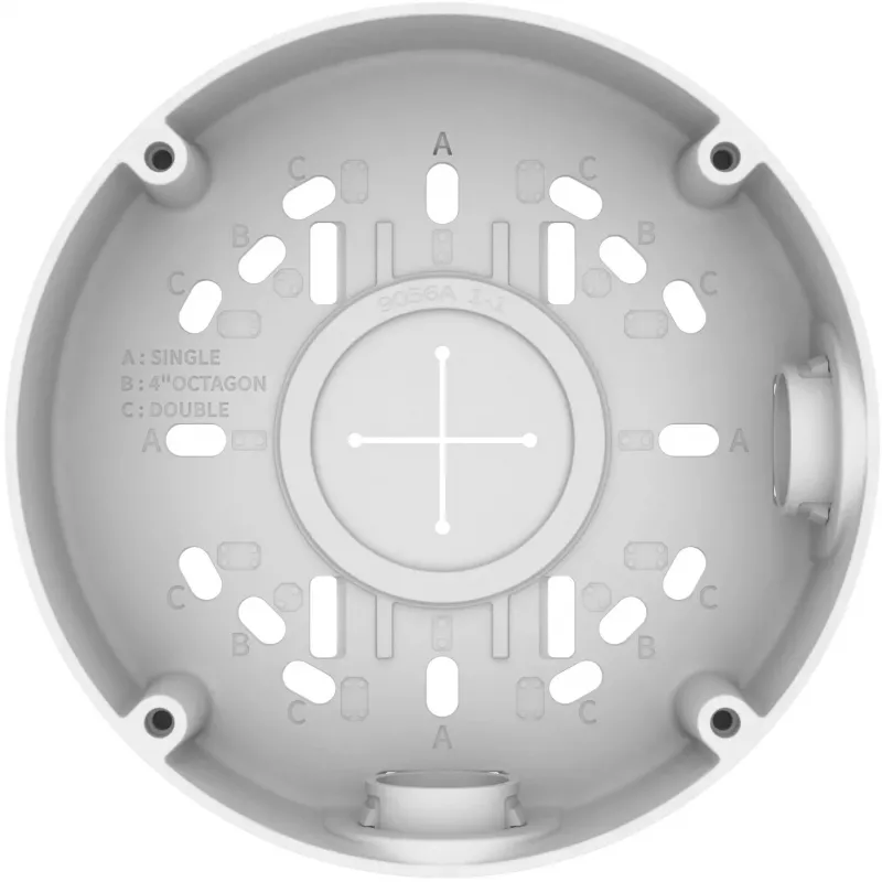 Hanwha Vision SBV-140BW Connection Box - Aluminum - White - for QNV-C8083R/C9083R, QND-7012R/22R/82R, QNE-8011R