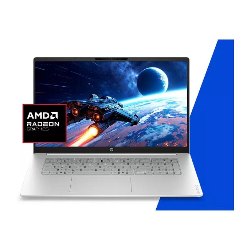 HP OmniBook 3 17-dp0451ng 17.3 inch FHD Laptop (AMD Ryzen 5, 16GB RAM, 512GB SSD, Windows 11 Home) - Natural Silver