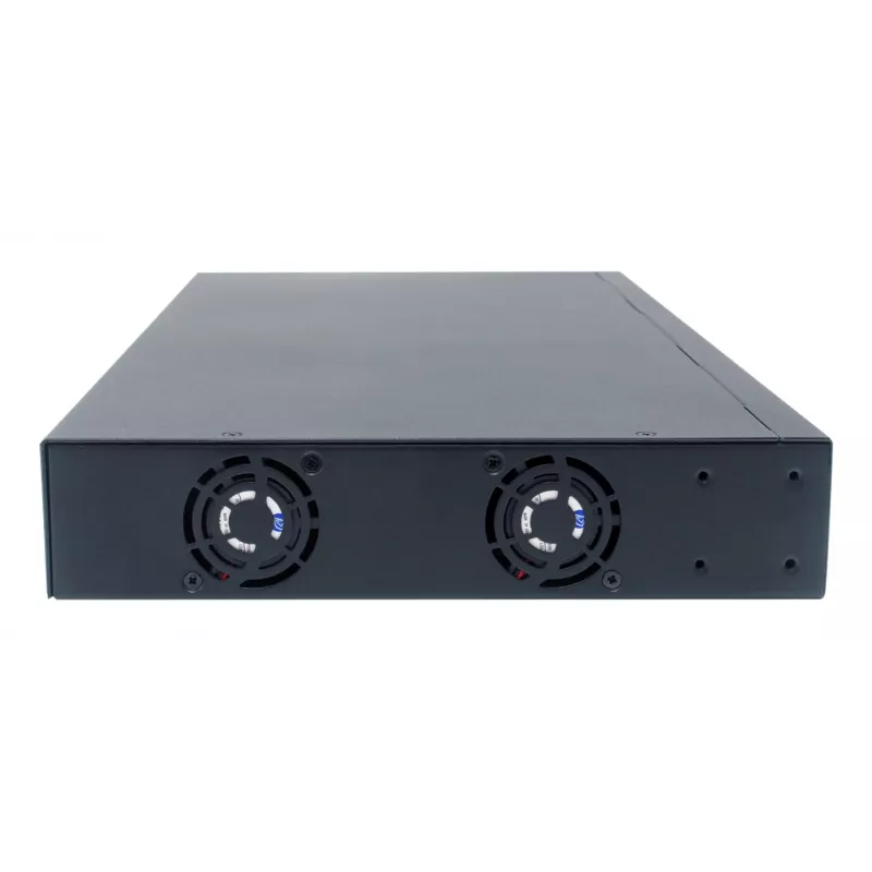 LevelOne 12-Port L3 Managed 10-Gigabit Switch, 8 x 1G/2.5G/5G/10G RJ45, 4 x 1G/2.5G/10G SFP+ Uplinks, 240Gbps Non-Blocking Fabric, 19-Inch Rackmount
