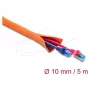 Delock Cable Protection Sleeve with Black Wear Indicator Self-Closing Double-Layered 5 m x 10 mm Orange