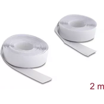 Delock Self-Adhesive Hook and Loop Tape 2 m x 20 mm White (19067)