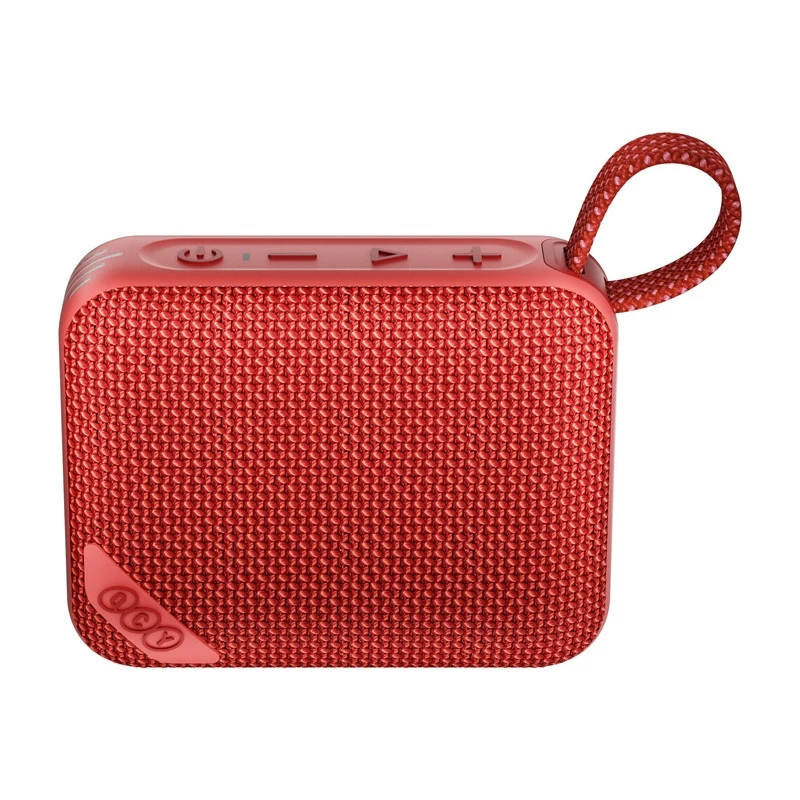 QCY SP2 Portable Bluetooth Speaker (Red) - IP67 Waterproof, RGB Lighting, TWS Stereo
