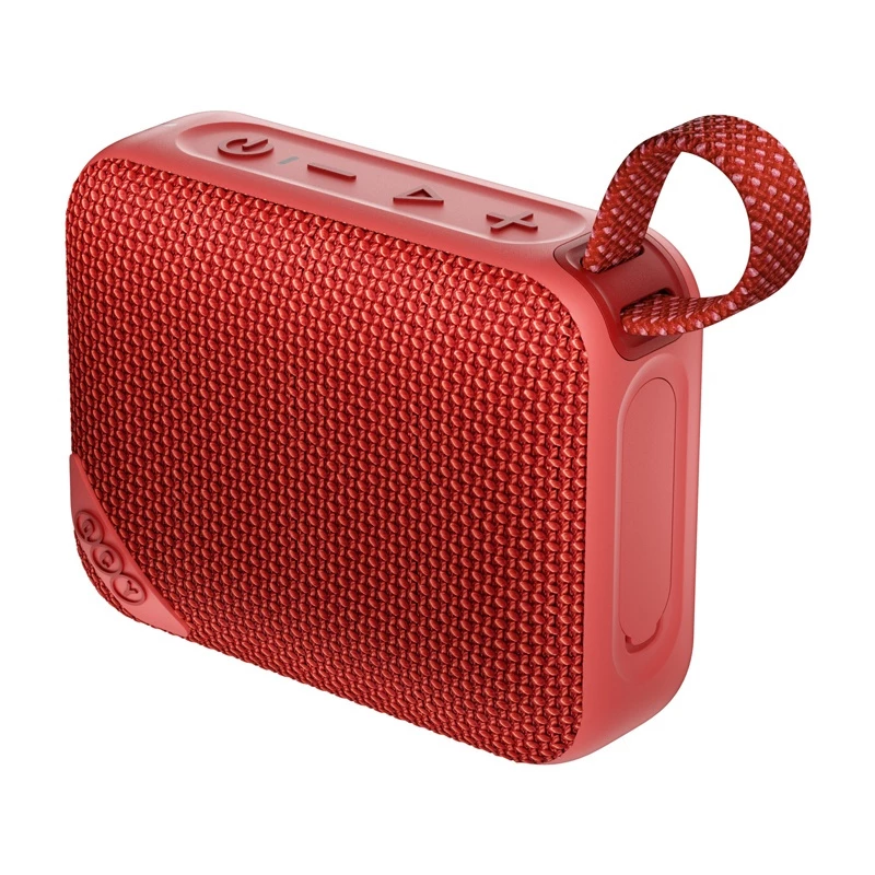 QCY SP2 Portable Bluetooth Speaker (Red) - IP67 Waterproof, RGB Lighting, TWS Stereo
