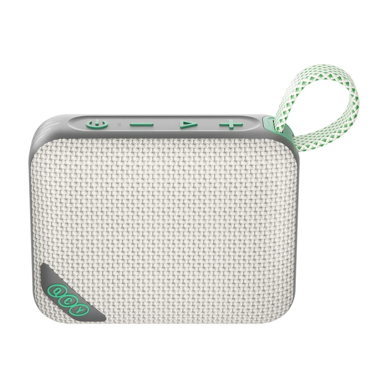 QCY SP2 Wireless Speaker (Brown) - Portable Bluetooth 5.3 with RGB Lighting, IPX5, TWS