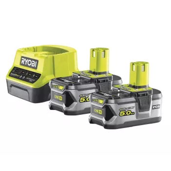 RYOBI RC18120-250 2x 18V 5.0Ah Lithium+ Battery Kit with Compact Charger