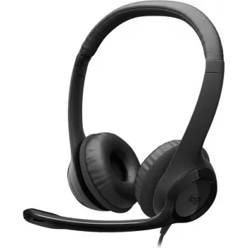 Logitech H390 USB Headset with Noise-Cancelling Microphone, Wired, Black