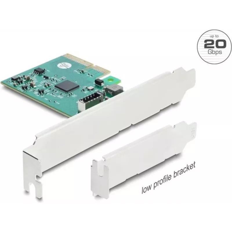 Delock PCI Express x4 Card to 1 x Internal USB 20 Gbps Type-E Key A - Low Profile Form Factor (91070)